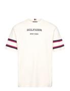 Monotype Sleeve Colourblock Tee Cream Tommy Hilfiger