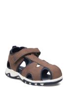 Baby Sandals W. Velcro Strap Brown Color Kids