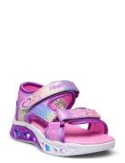 Girls Flutter Hearts Sandal Pink Skechers