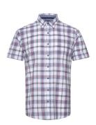 Short Sleeve Slub Check Shirt Blue Sebago