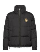 Crest-Patch Funnelneck Down Coat Black Lauren Ralph Lauren