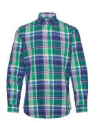 Custom Fit Plaid Oxford Shirt Navy Polo Ralph Lauren