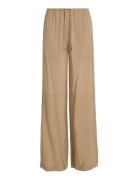 Textured Wide Leg Pants Beige Calvin Klein