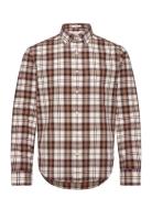 Reg Ut Brushed Oxford Check Shirt Beige GANT