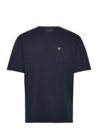 Textured Stripe T-Shirt Navy Lyle & Scott