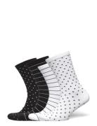 Sock 4 P Dots And Stripes Black Lindex