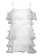 Kami Mini Dress With Frills White Malina