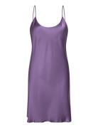 Pure Silk - Slip With Round Neck Purple Lady Avenue