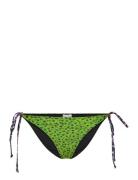 Recycled Printed Beads String Bikini Briefs Green Ganni