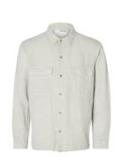 Slhmads-Linen Overshirt Ls Noos Cream Selected Homme