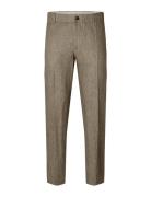 Slhregular-Will Linen Trs Noos Brown Selected Homme