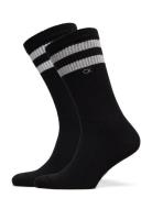 Ck Men Sock 2P Stripes Black Calvin Klein