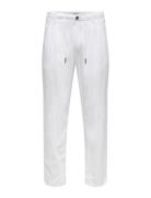 Onsleo Crop Linen Mix 0048 Pant White ONLY & SONS