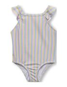 Kmganna Frill Swimsuit Acc Purple Kids Only