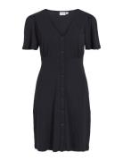 Vivase V-Neck S/S Dress Black Vila