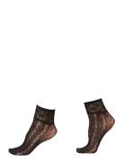 Erica Crochet Socks Black Swedish Stockings