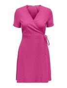 Onladdiction-Caro S/S Linen Dress Cc Pnt Pink ONLY