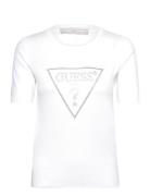 Kayla Logo Rn Ss Swtr White GUESS Jeans