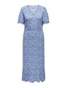 Carchianti S/S Long Dress Wvn Noos Blue ONLY Carmakoma