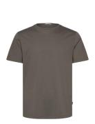 Mercerized Cotton Tee S/S Brown Lindbergh Black