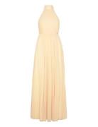 Fionne Pleated Gown Yellow Bubbleroom