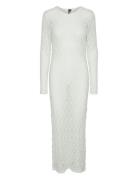 Pcnaya Ls O-Neck Lace Maxi Dress D2D Jit White Pieces