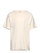 Pointelle Heart T-Shirt Cream Copenhagen Colors