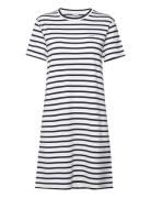 Striped Ss T-Shirt Dress Navy GANT