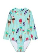 Uv-Swim Suit Long-Sleeve Patterned Geggamoja