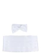 Polyester Cummerbund Set White Portia 1924