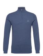 Cotton Pique Half Zip Blue GANT