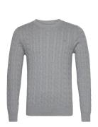 Cotton Cable C-Neck Grey GANT