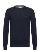 Cotton Pique C-Neck Navy GANT