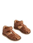 Sandal Closed Toe Sky Brown Wheat