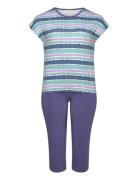 Bamboo Short-Sleeve Pj With Pirate Purple Lady Avenue