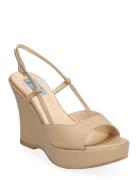 Wedge Sling-Back Beige Apair