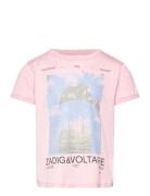 Short Sleeves Tee-Shirt Pink Zadig & Voltaire Kids