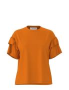 Slfrylie Ss Florence Tee M Noos Orange Selected Femme