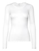 Silk T-Shirt W/ Lace White Rosemunde