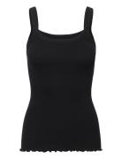 Organic Cotton Strap Top Black Rosemunde