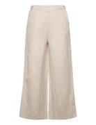 Linen Trousers With Buttons Beige Mango