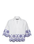 Alissa Cotton Embroid Popover White French Connection