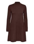 Vicomfy A-Line Rollneck Knit Dress/Pb/1 Brown Vila