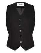 Srhibiscus Waistcoat Black Soft Rebels