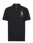 Classic Fit Big Pony Mesh Polo Shirt Black Polo Ralph Lauren