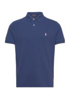 Custom Slim Fit Mesh Polo Shirt Blue Polo Ralph Lauren