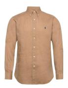 Custom Fit Linen Shirt Beige Polo Ralph Lauren