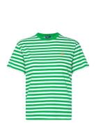 Striped Organic Cotton Crewneck Tee Green Polo Ralph Lauren