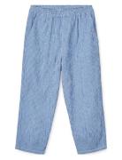 Birger Seersucker Check Pants Blue Liewood