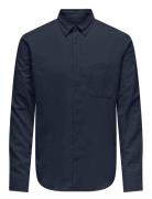 Onsgudmund Slim 1-Pkt Solid Shirt Noos Navy ONLY & SONS